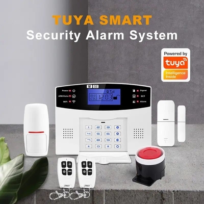 TUYA WIFI GSM /SMS Home Security Alarm System wiht Door Sensor/PIR Detector/Srien and Controller