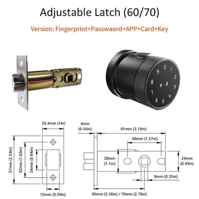 Wireless Zinc alloy Digital Electronic Fingerprint recognition smart door Lock with Tuya App or TTLock App GL-H4