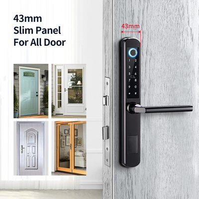 Slim Waterproof Wireless Door Lock for Hotel and Dustproof Digital Smart Door Lock with TT lock Tuya APP