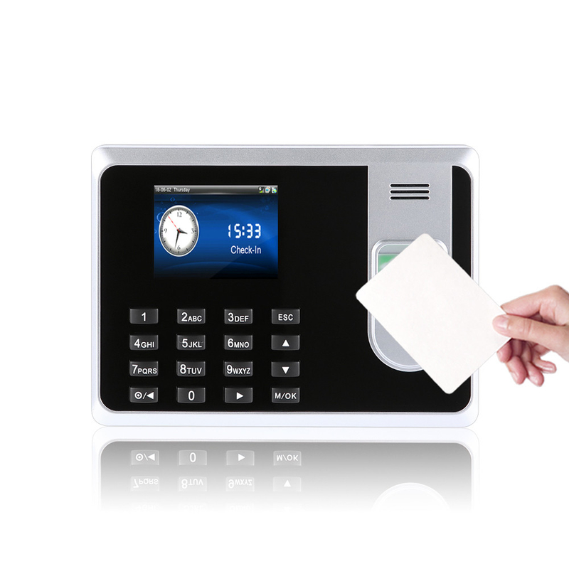Battery Fingerprint and RFID Card Time Attendance and Access Control System with USB port