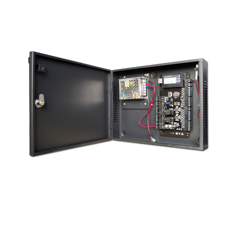 Access Control Panel for Two Doors Access Control Board with TCP/IP and Wiegand Signal with Power Adapter Metal Box