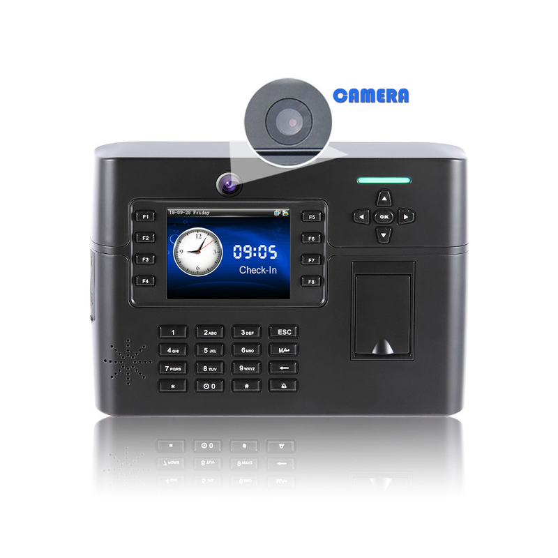 Big Capacity Biometric Fingerprint Access Control and Time Attendance with Camera and Built-in Battery TCP/IP USB