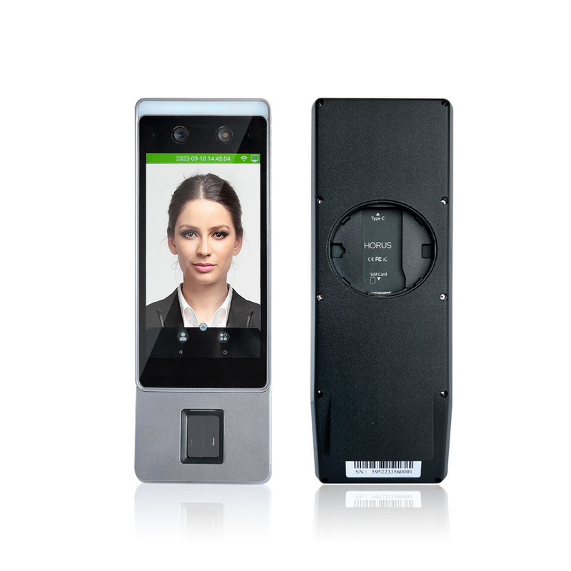 4G WIFI Wireless Android 8.0 Face/Fingerprint/RFID Card Biometric Time Attendance System with Large-capacity Horus E1-FP