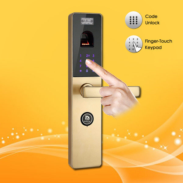 Finger-Touch Password and Biometric Fingerprint Door Lock with Handle Direction Reversible