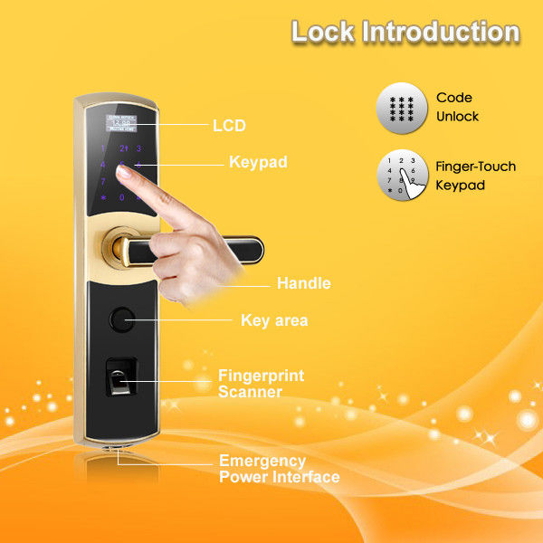 Password and Biometric Fingerprint Door Lock for Home or Office