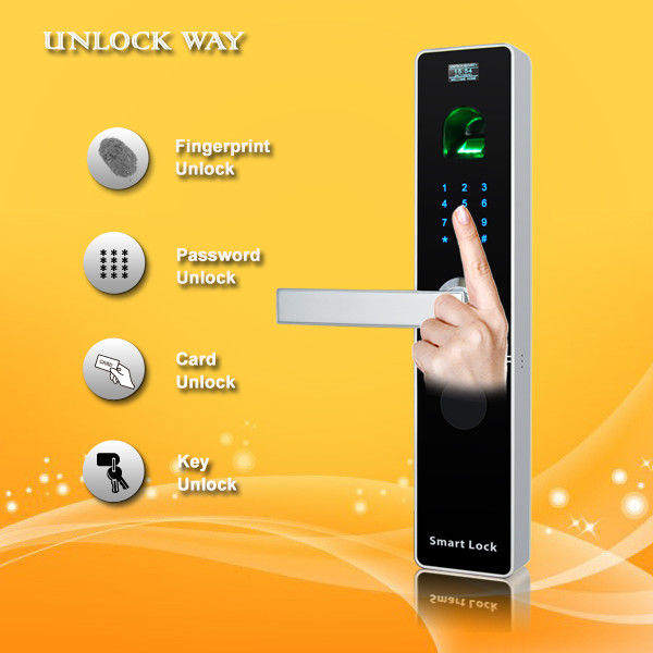 Fashion Style Password and Fingerprint Door Lock with Waterproof Touch Screen