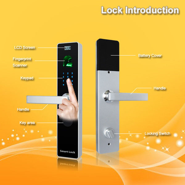 Waterproof Contactless Keyless Fingerprint Door Lock With ID Card Reader