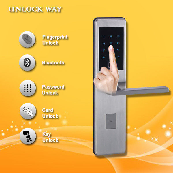 Commercial Touch Screen Fingerprint Sensor Door Lock Elegant Appearance Design
