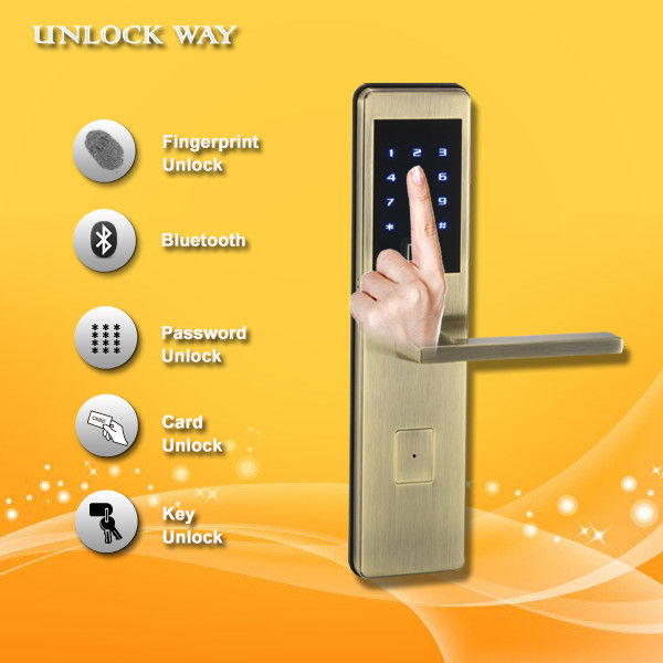 High End Digital Electronic Fingerprint Door Lock , Home Security Door Locks