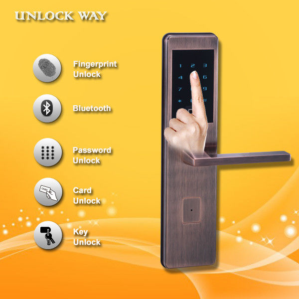 Password Door Lock Keyless card reading contactlessly  card finger-touch keypad