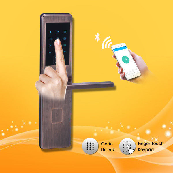 Password Door Lock Keyless card reading contactlessly  card finger-touch keypad