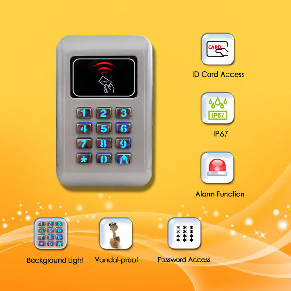 Vandal Proof RFID Proximity Card Reader With Keypad 3-6 Cm Transmission Distance