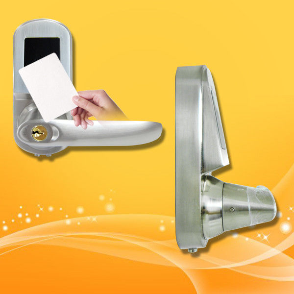 Safety RFID Card Door Lock System Zinc Alloy With Chrome Plating Material