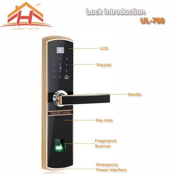 Bluetooth Fingerprint Door Lock Remote Control with IC Card Function
