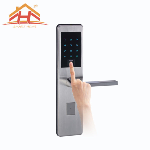 Bluetooth Touch Screen Fingerprint Door Lock Low Voltage Warning with IC Card