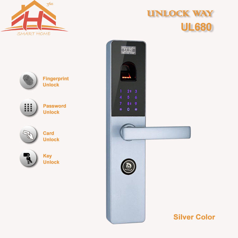Durable Password And Biometric Fingerprint Door Lock With Hiding Key