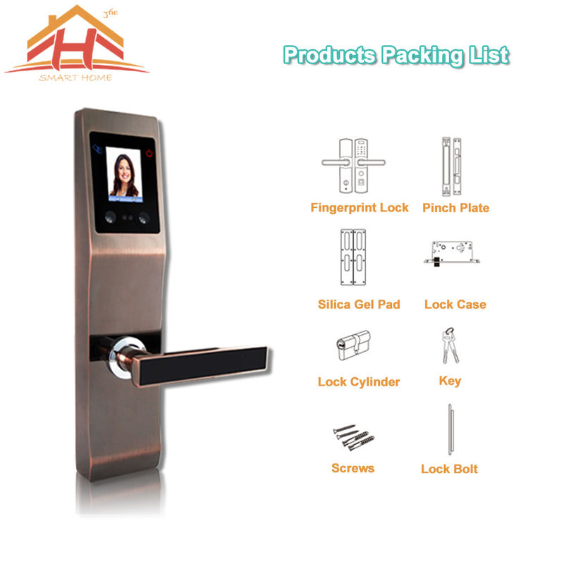 Biometric Fingerprint Front Door Lock Access Entry System With Finger Touch Keypad