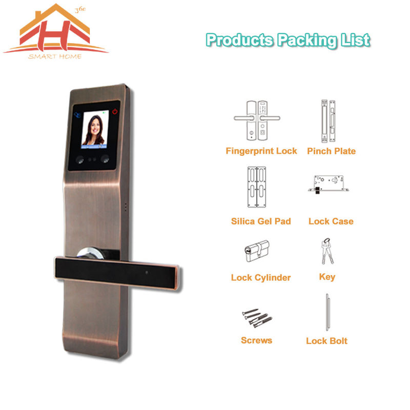 Face And Palm Recognition Biometric Fingerprint Door Lock High Level With Anti Peephole