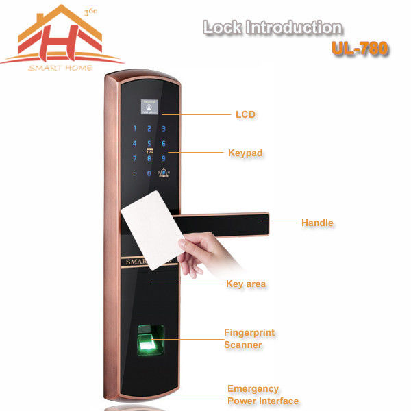 RFID Card Door Lock With 4 Pcs 1.5V AA Alkaline Batteries Power Supply