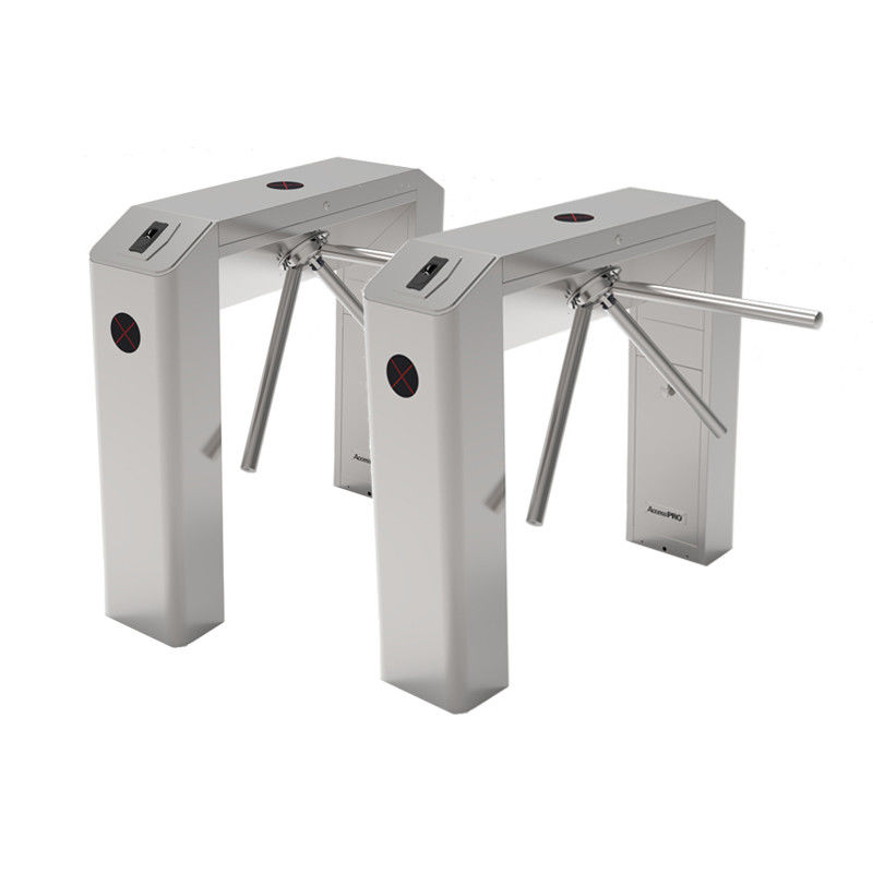 Three Arm Access Control Turnstile Barrier Gate System With Fingerprint And RFID Card Reader