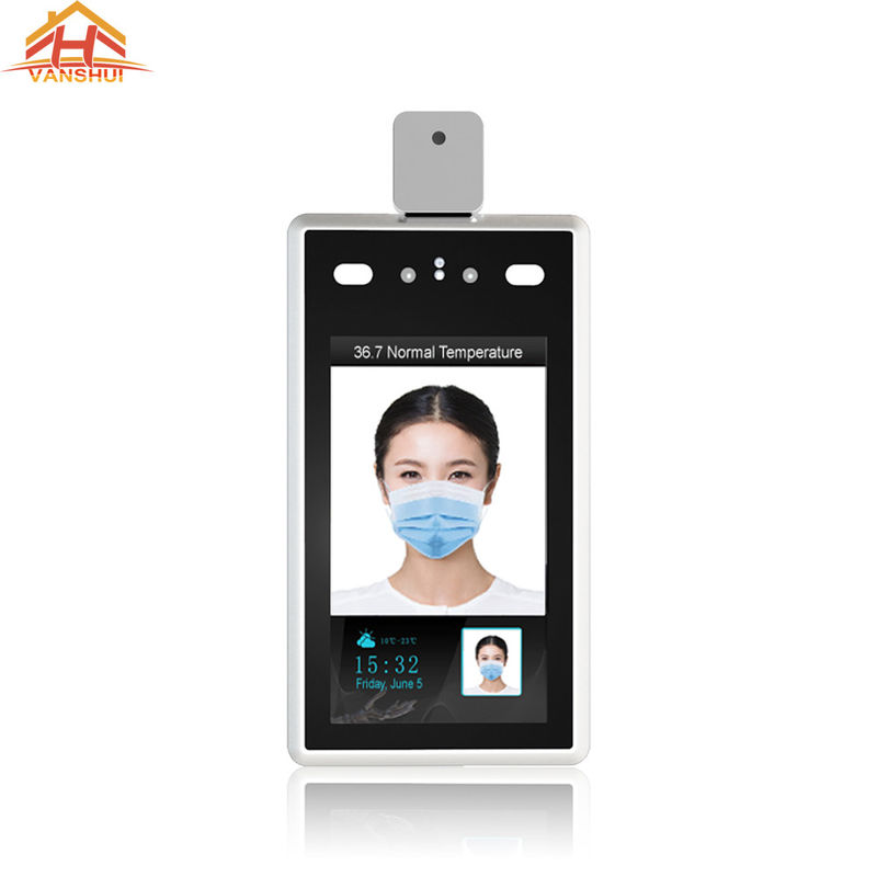 7 inch Color Screen Face Recognition Time Attendance and Facial Access Control System with Temp Sensor