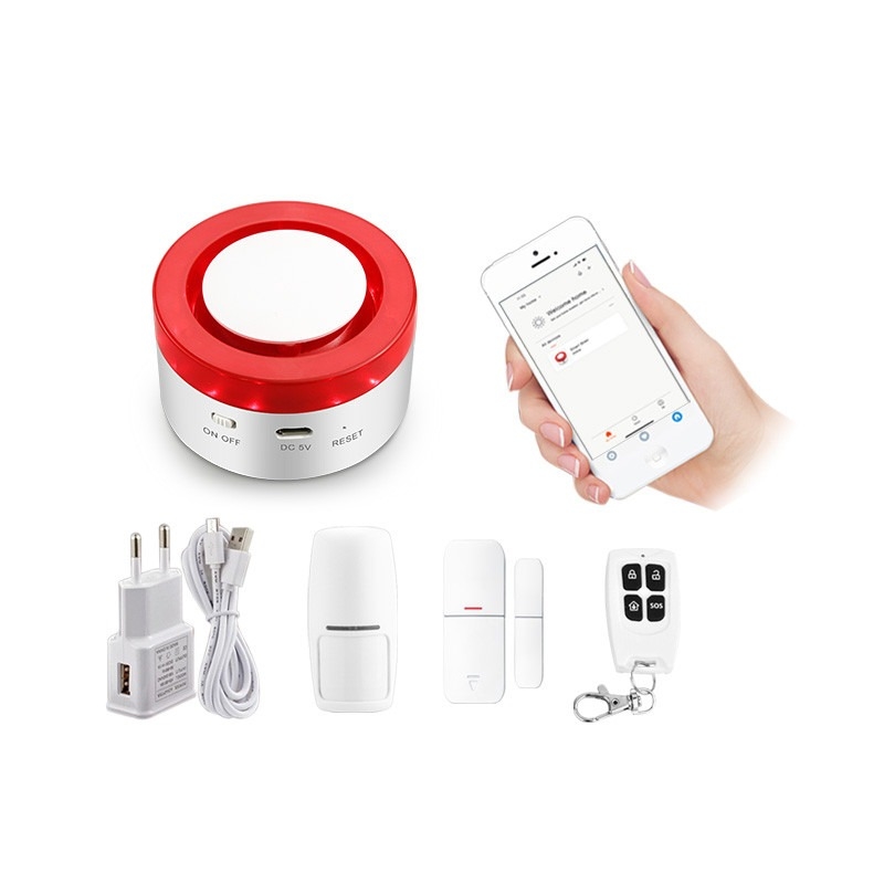 Wireless Smart Home APP Wifi Tuya Host & Siren Alarm System for Intelligent Home Platform Support Alexa Google Assistant
