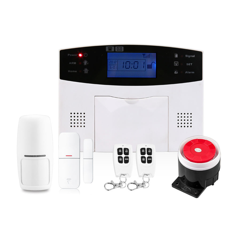 Wireless & Wired GSM/SMS Home Security Burglar Alarm System Door/Window Detector and PIR Detector
