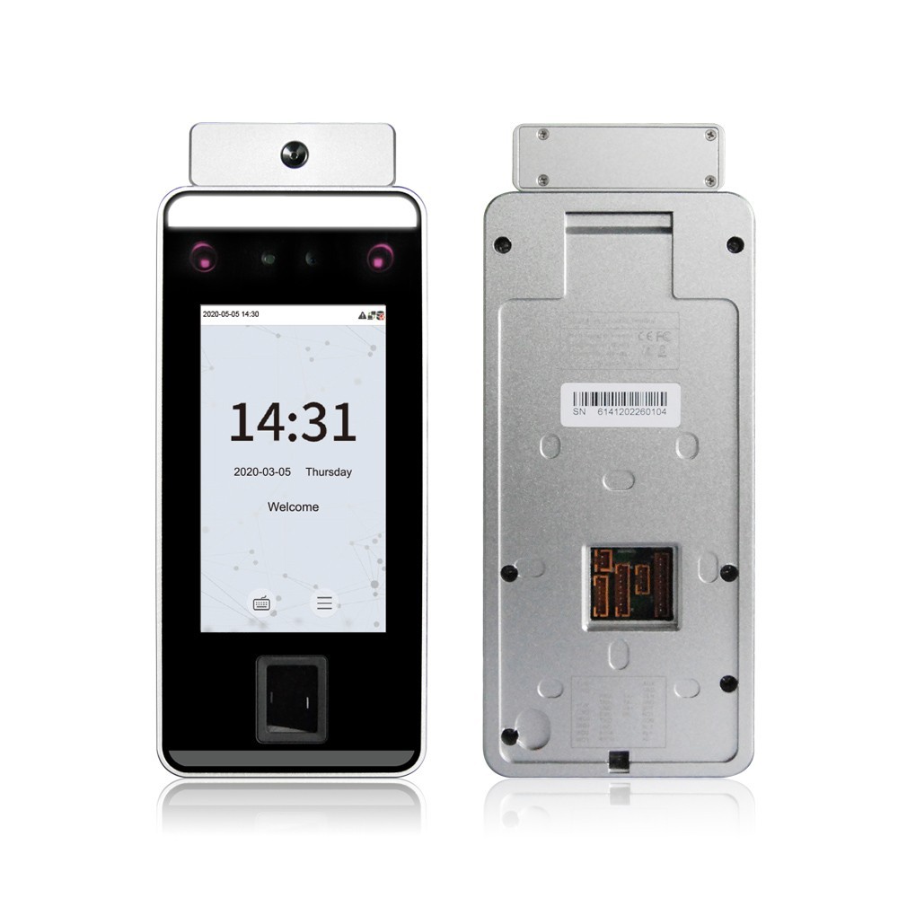 biometric facial recognition time attendance system and temperature ...