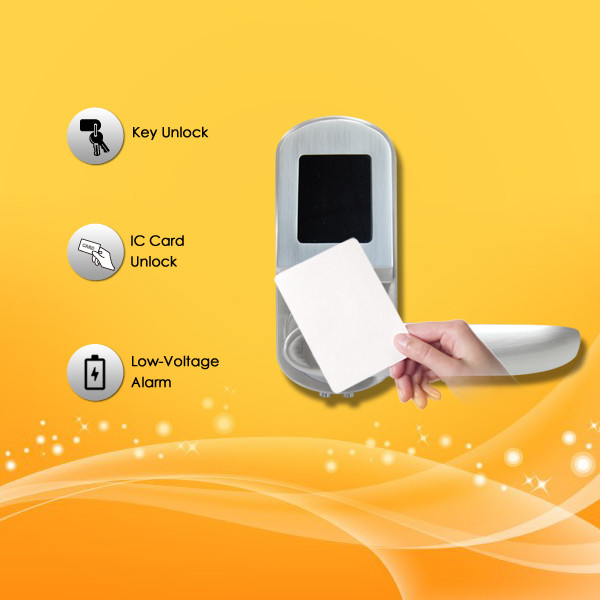 Low Voltage Warning Key Card Entry Door Locks , Hotel Card Door Entry ...