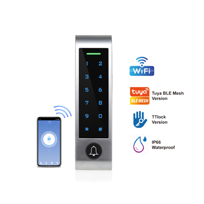 IP66 waterproof wireless TTLock Remote Control Smart Door Lock Standalone Keypad RFID Tuya WIFI Access Reader Door Bell