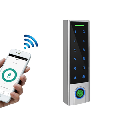 Biometric Fingerprint Access Control with Tuya APP IP68 Waterproof Keypad Touch Screen RFID Card Reader with TTLCOK APP