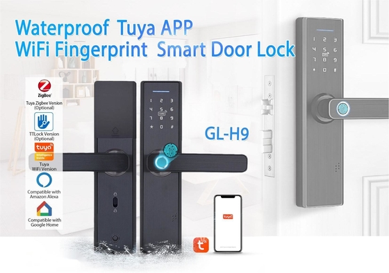 Waterproof Lock and Fingerprint Door Lock for Hotel Dustproof Built-in Doorbell Digital Wireless Door Lock with TTlock