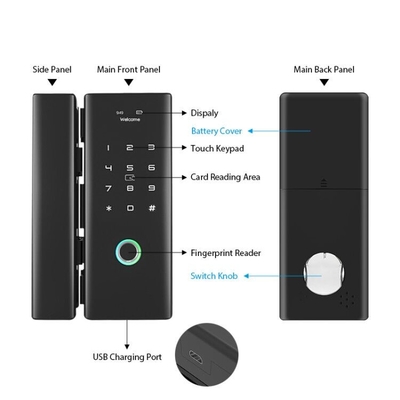 Tuya APP/Fingerprint/IC Card/Wireless Door Lock with Doorbell with Keys Security