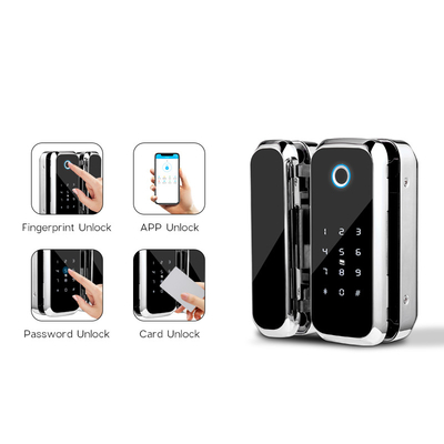 TTLock BT or WIFI Wireless App Digital Electronic Biometric Fingerprint Glass Door Lock for Office