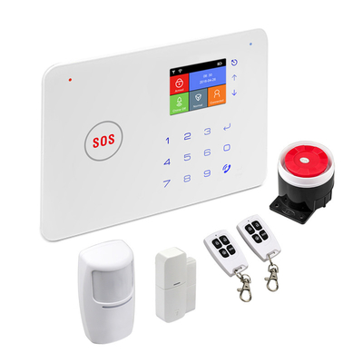 Wireless DIY Home Security Tuya WIFI/GSM/RF433 Alarm System SMS Smart Alarm System with PIR Detector Door Sensor Siren